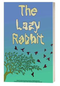 Front cover of colouring sheets for The LAzy Rabbit