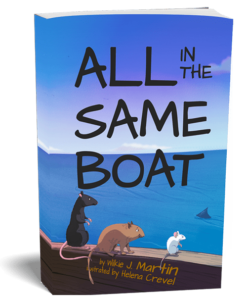 3d Front cover of All in the Same Boat ediiton with more illustrations