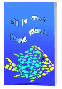 Front cover of colouring sheets for All in the Same Boat